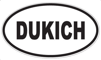 DUKICH - Oval Sticker