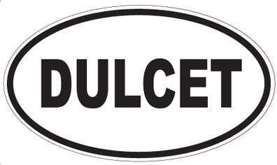 DULCET - Oval Sticker