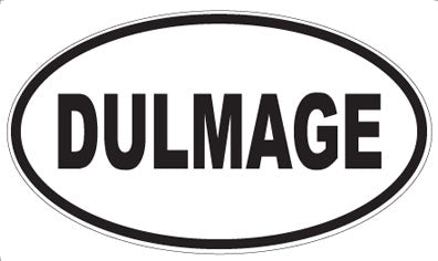 DULMAGE - Oval Sticker
