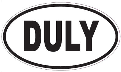 DULY - Oval Sticker