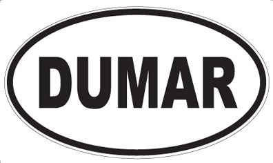 DUMAR - Oval Sticker