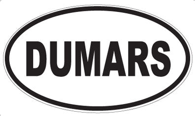 DUMARS - Oval Sticker