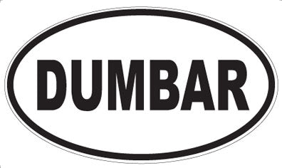 DUMBAR - Oval Sticker