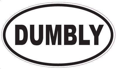 DUMBLY - Oval Sticker