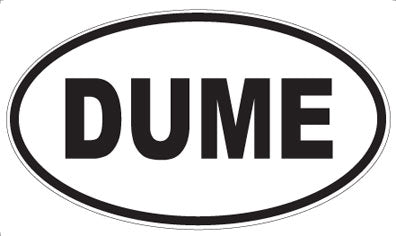 DUME - Oval Sticker