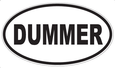 DUMMER - Oval Sticker