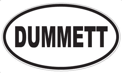 DUMMETT - Oval Sticker