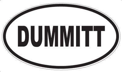 DUMMITT - Oval Sticker