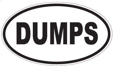 DUMPS - Oval Magnet