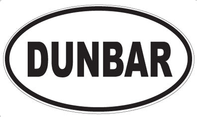 DUNBAR - Oval Sticker