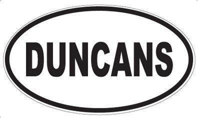 DUNCANS - Oval Sticker