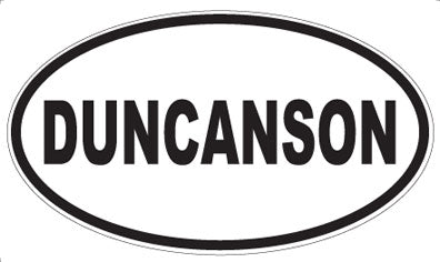 DUNCANSON - Oval Sticker