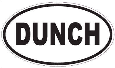 DUNCH - Oval Sticker