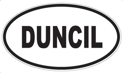 DUNCIL - Oval Sticker