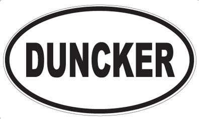 DUNCKER - Oval Sticker