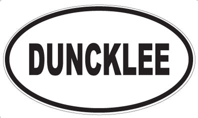 DUNCKLEE - Oval Sticker