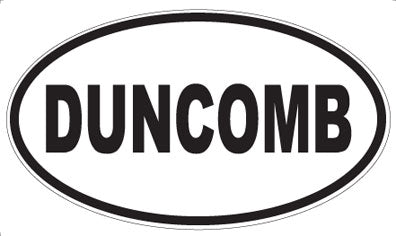 DUNCOMB - Oval Sticker