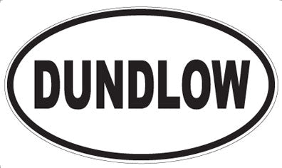 DUNDLOW - Oval Sticker