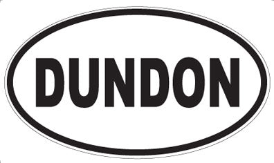 DUNDON - Oval Sticker