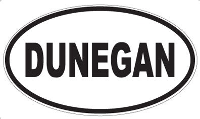 DUNEGAN - Oval Sticker
