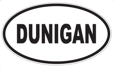 DUNIGAN - Oval Sticker