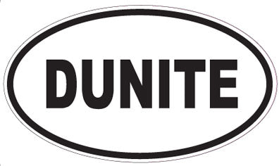 DUNITE - Oval Sticker