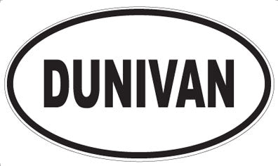 DUNIVAN - Oval Sticker