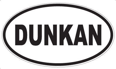 DUNKAN - Oval Sticker