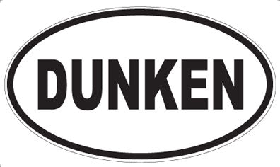 DUNKEN - Oval Sticker