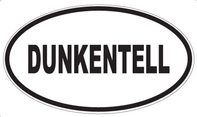 DUNKENTELL - Oval Sticker