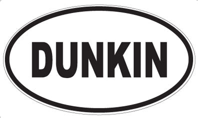 DUNKIN - Oval Sticker