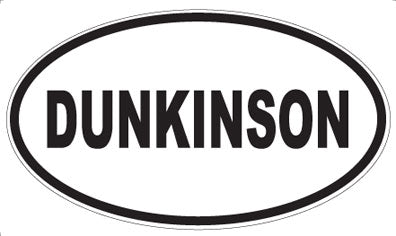 DUNKINSON - Oval Sticker