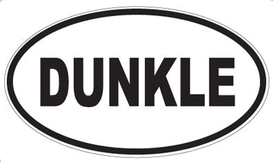 DUNKLE - Oval Sticker