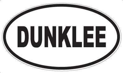 DUNKLEE - Oval Sticker