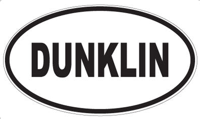DUNKLIN - Oval Sticker
