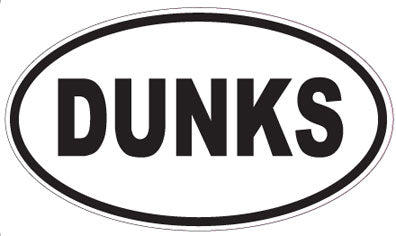DUNKS - Oval Sticker