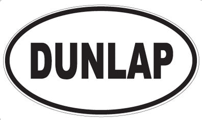 DUNLAP - Oval Sticker