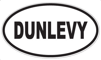 DUNLEVY - Oval Sticker