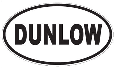 DUNLOW - Oval Sticker