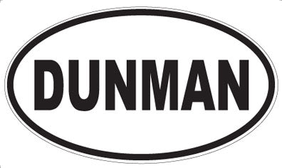 DUNMAN - Oval Sticker