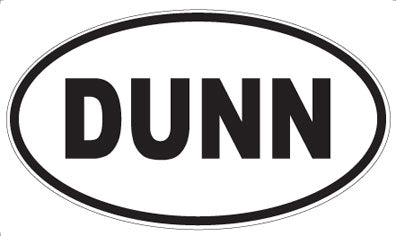 DUNN - Oval Sticker