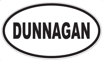 DUNNAGAN - Oval Sticker