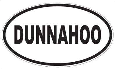 DUNNAHOO - Oval Sticker