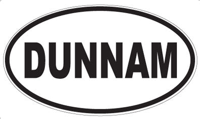 DUNNAM - Oval Sticker