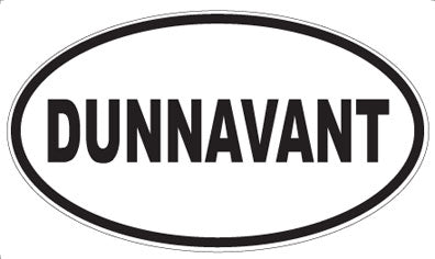 DUNNAVANT - Oval Sticker