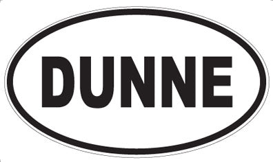 DUNNE - Oval Sticker