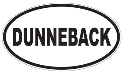 DUNNEBACK - Oval Sticker