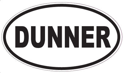 DUNNER - Oval Sticker