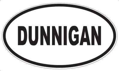 DUNNIGAN - Oval Sticker