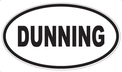 DUNNING - Oval Sticker